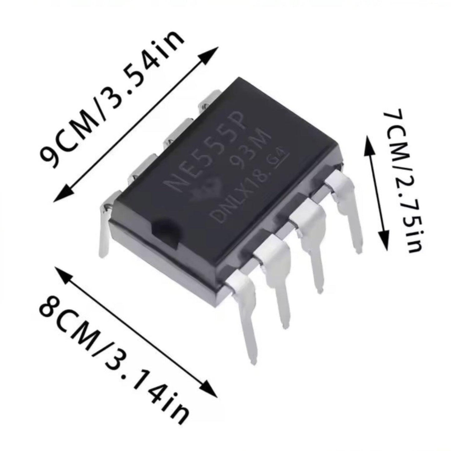 NE555 Timer IC NE555P Pulse Generator DIP-8 Pack of 60 pcs