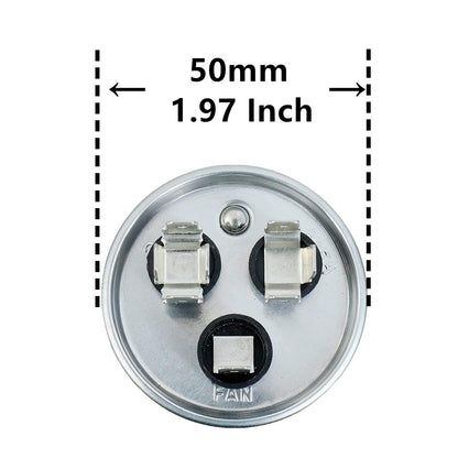 45+5uF 45/5MFD ±6% 370V CBB65 Dual Run Circular Start Capacitor for AC Motor Run or Fan Start or Condenser Straight