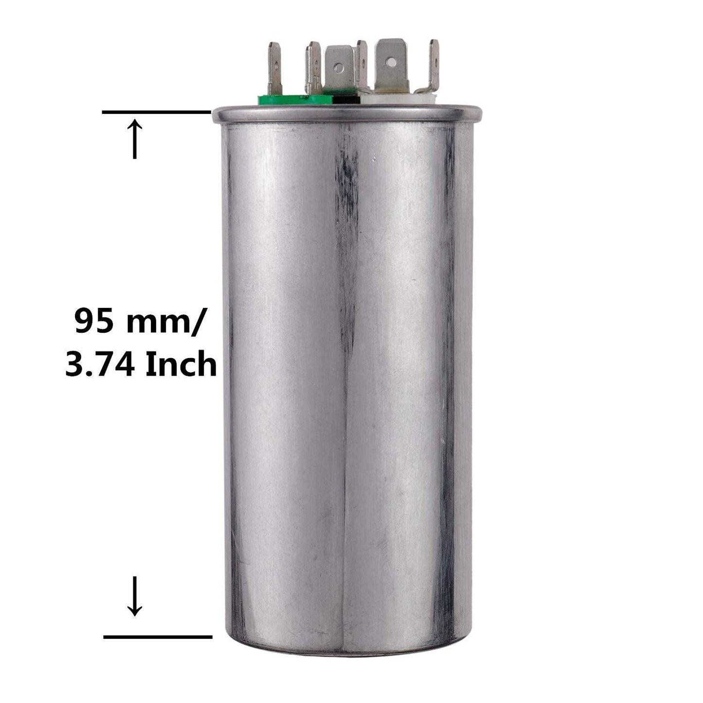 45+5uF 45/5MFD ±6% 370V CBB65 Dual Run Circular Start Capacitor for AC Motor Run or Fan Start or Condenser Straight