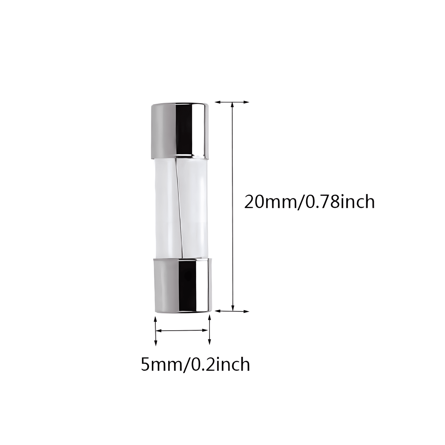 0,5–30 A, Ampere-Sicherung, 0,2 x 0,78 Zoll, 5 x 20 mm, 125 V, F0,5AL125V, flinke Glassicherungen, (12 Stück im Paket)